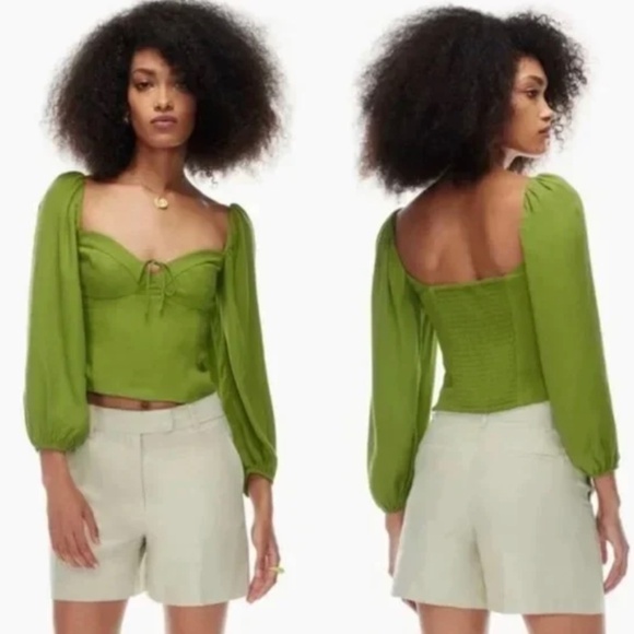 Wilfred Novella Top Long Sleeve Blouse LIGHT YELLOW - Picture 1 of 9